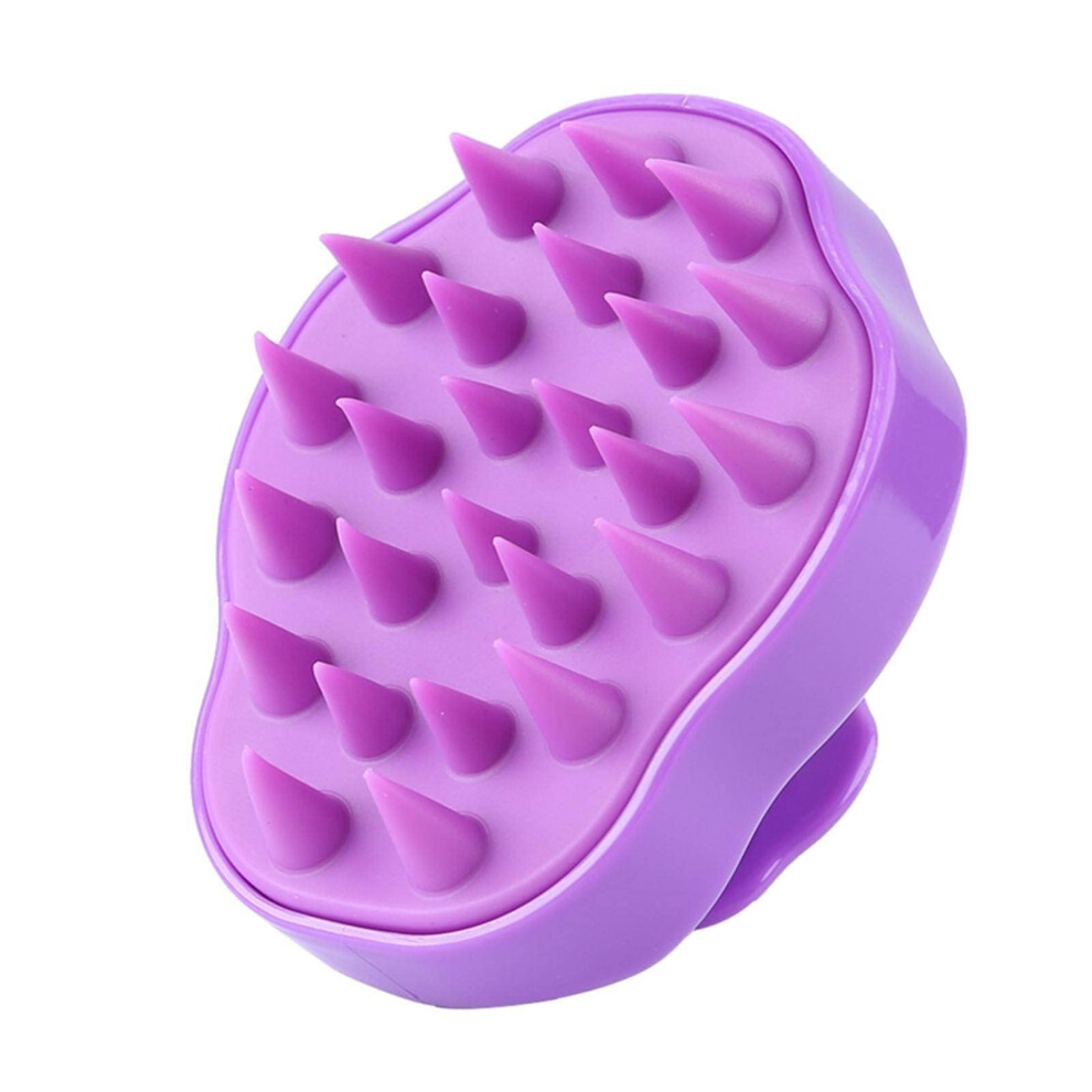Silicone Scalp Massage Brush with Hook for Gentle Hair Care and Rich Foam Creation