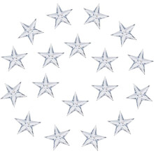 300 Stück 19 mm große Stern-Strasssteine, flache Acryl-Steine in Weißrauch, für DIY-Schmuck, Kartenherstellung, Scrapbooking, Nähen,