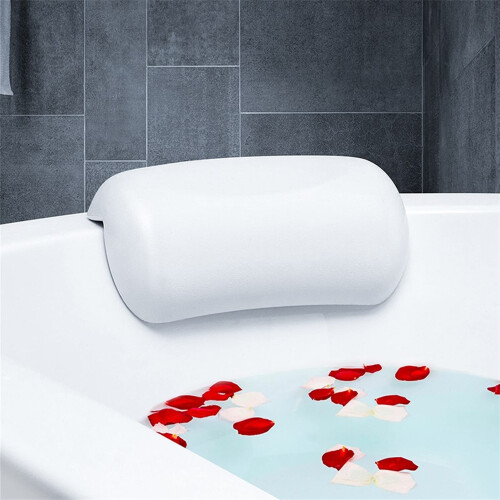 Bath Pillow with Strong Suction Cups, Soft Waterproof Neck Support for Spa and Jacuzzi 1