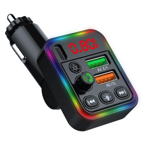 P19 Γρήγορη φόρτιση QC3.0 MP3 Player αυτοκινήτου Δέκτης Bluetooth U Disk Φωτισμός περιβάλλοντος 2