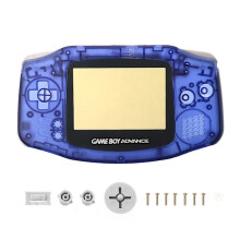 Läpinäkyvä, täydellinen kotelon rungon korjaussarja GameBoy Advance f:lle (FMY), läpinäkyvä, sininen