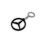 Έμβλημα μπρελόκ 45mm αξεσουάρ για Mercedes Benz Black M 1