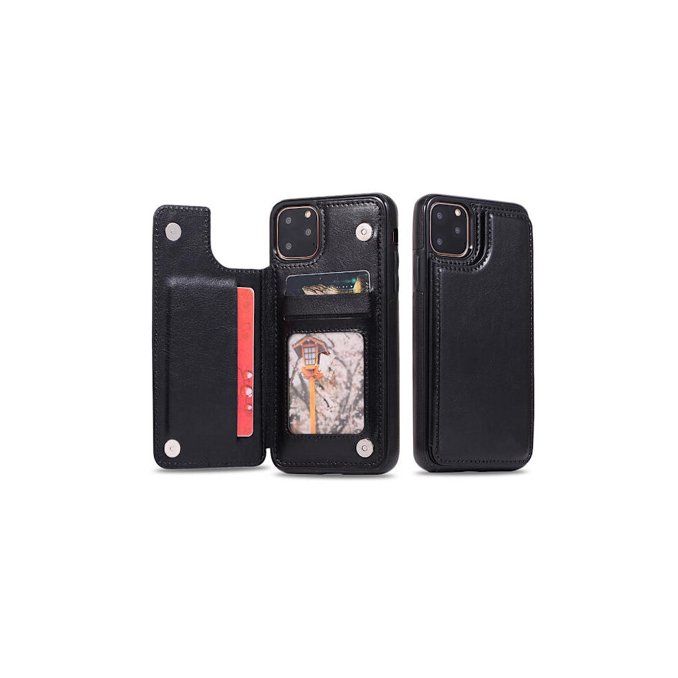 Compatible With Iphone 11 - Practical Stylish Nkobee Case With Card Slot Black 9433291475799