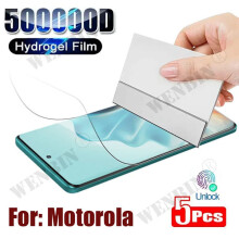Folie hidrogel cu 5 folii compatibile cu Motorola Edge60, 50Fusion Pro, Neo, G86, G85, G56, G55, G16, G15, Power, ThinkPhone - Protecție ecran
