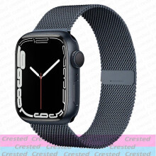 Curea Milanese Loop compatibilă cu Apple Watch Ultra, 38mm-49mm, pentru iWatch Series 3/6/7/8/SE, culoare Midnight