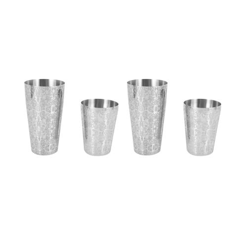 2X Σέικερ Κοκτέιλ Boston Shaker304Από ανοξείδωτο ατσάλι με χάραξη και σκίαση, σετ σέικερ
