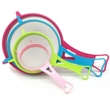 4 bucăți de plastic cu ochiuri fine, filtru, sită pentru lapte de soia, sită pentru făină cu mâner, suc și filtru de ceai, instrument de