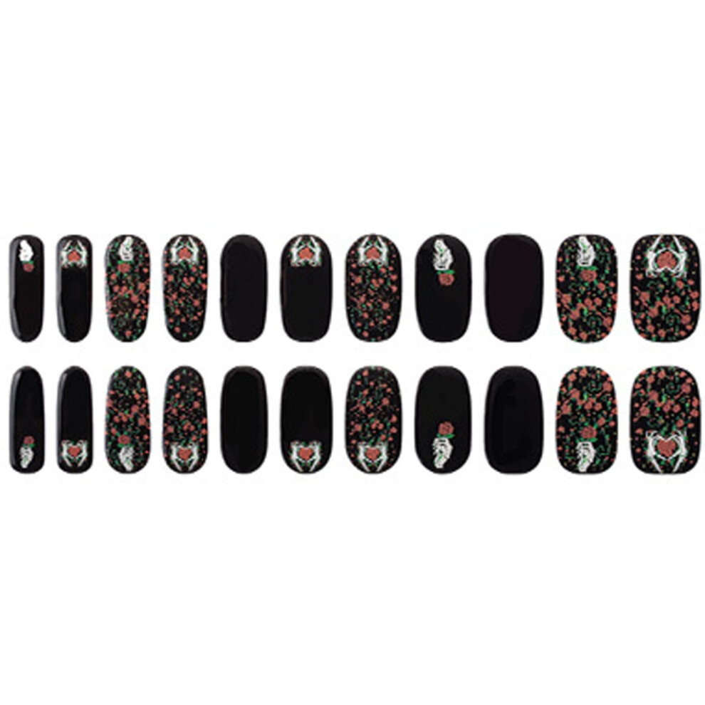 JZROCKER Halloween Nails Polish Strips Gels Nails Stickers Semi Cured Full Nails Wrap