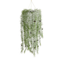 Opruiming! Kerstslinger voor buiten, hangende rieten mandversieringen, passend bij de voordeurdecoratie, groen