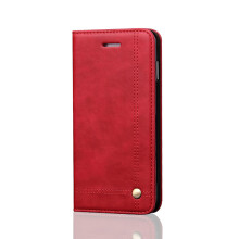 Elegante Hülle mit integriertem Portemonnaie, kompatibel mit iPhone X/XS, Rot