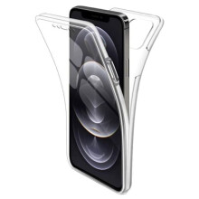 Acoperire completă la 360 - Compatibil cu Apple, compatibil cu iPhone 15 - Protecție dublă transparentă Transparent