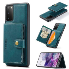 Elegante Schutzhülle mit Kartenhalter – kompatibel mit Samsung Galaxy S20FE Grün