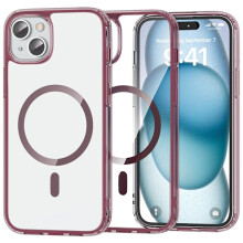 ColorPop kompatibel med iPhone15 Cover CH MagSafe Transparent/Rød