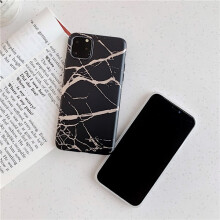 iPhone 11 -yhteensopiva matkapuhelinkotelo marmorikuvioinnilla! Musta, yksi koko