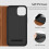 DUX DUCIS compatível com iPhone 14Capa Skin X2 Premium Marrom 5