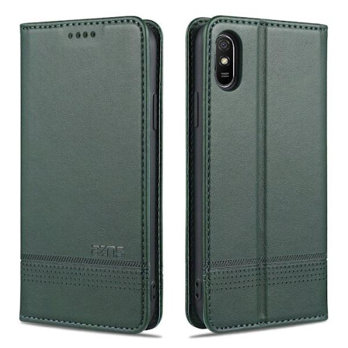 Συμβατό με Xiaomi Redmi9AT - Επαγγελματική πρακτική θήκη πορτοφολιού σε σκούρο καφέ 2
