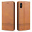 Συμβατό με Xiaomi Redmi9AT - Επαγγελματική πρακτική θήκη πορτοφολιού σε σκούρο καφέ 5