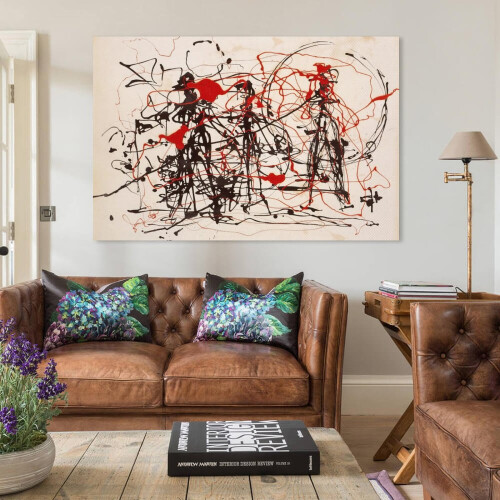 Αφηρημένη εκτύπωση Jackson Pollock (114) σε καμβά, 8x12 ίντσες - Μοντέρνα διακόσμηση σπιτιού, 2