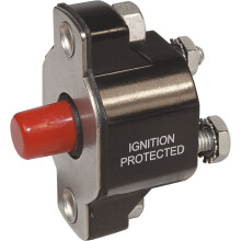 Interruptores automáticos de botón pulsador de servicio mediano de Blue Sea Systems