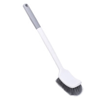 Escova de limpeza para pisos e vasos sanitários MERILER com cabo longo - Design elegante em PVC, ideal para limpeza de banheiros, cozinhas e