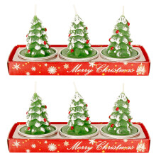Velas e Decorações de Natal para Ambientes Internos e Externos, Velas em Formato de Casa de Presente com Papai Noel e Boneco de Neve, Decoração