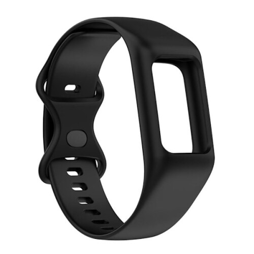 Compatible with Fitbit Charge 3 simple silicone watch strap - Black Black