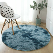 WSYW 3.3ft Fluffy Round Carpet Non Slip Plush Floor Mat Soft Shaggy Area Rugs Blue