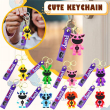 2024 Smiling Critters CatNap DogDay Figures PVC Bags Pendant Keyrings Keychains Gifts Yellow