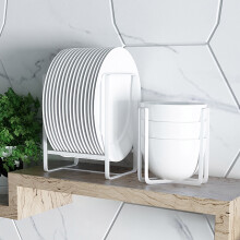 Égouttoir à vaisselle multifonctionnel SUSUchens en métal sans BPA, compatible avec casseroles, assiettes, bols, baguettes, cuillères, étagère