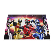 Power Rangers Pvc Woven Placemats 1/4/6 Pcs Wipeable Indoor/Outdoor Table Mats Washable Vinyl Place Mat For Dining Table, Set Of 1/4/6,12x18inch