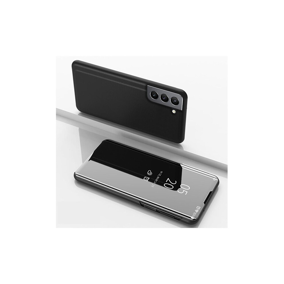 Skalo Compatible With Samsung S21 Fe Clear View Wallet Case - Black 9004841174631