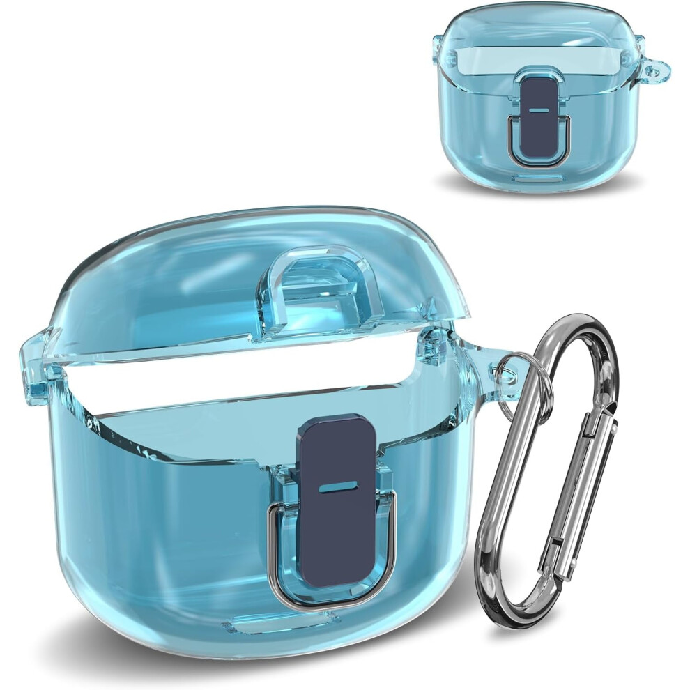 Clear Silicone Case For Compatible With Jbl Tune Flex, Hard Pc Protective Shell With Keychain For Wireless Earbuds Charging Case 9004841174334