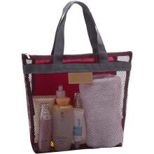 Sac de douche en filet, trousse de toilette à séchage rapide, organisateur de bain suspendu pour la chambre d'étudiant, la plage, la salle de
