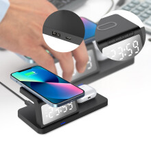 Cyber Monday ajánlatok 2024: Viflosae15W vezeték nélküli töltőállomás digitális ébresztőórával, iOS és Android eszközökkel