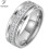 Βέρα Tioneer Tungsten με 15 κυβικά ζιρκόνια σε ασημί μαύρο χρυσό δαχτυλίδι 8 χιλιοστών 1