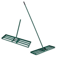 Rasenrechen zum Nivellieren, 91 x 25 cm, robust mit ergonomischem Griff, ideal für Garten, Hinterhof und Golfplatz.