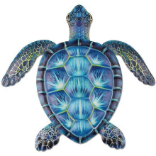 Zmeidao Metal Sea Turtle Wall Decor for Home, Bedroom, Office, Garden, Aquarium, Ocean Theme, Blue, Compatible with Sea Turtle Lovers