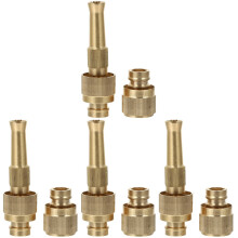 Ensemble de 4 arroseurs d'extérieur en laiton avec tuyau d'arrosage, buse réglable et adaptateur pour robinet haute pression