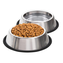 Pet Enjoy 2-delige roestvrijstalen hondenvoer- en waterbakset, duurzaam en antislip, geschikt voor honden, puppy's, katten en kittens.