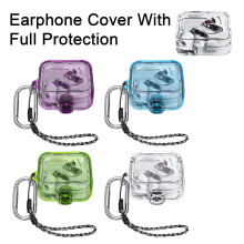 SUSUchens Cover per auricolari wireless All in One Anti Caduta Resistente all'usura Custodia per auricolari a 360 gradi per Nothing Ear2Clear Blu