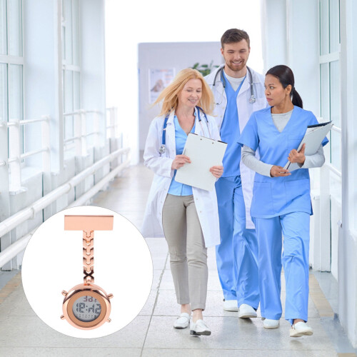 Ψηφιακό ρολόι Guangmc Nurse με καρφίτσα πέτου με ημερομηνία και εβδομάδα 2