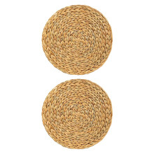 2Pcs Anti-Scald Teapot Mat Handwoven Round Coaster Table Decorative Placemat