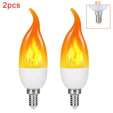 Ampoule LED E12 FZFLZDH à effet flamme orange/jaune vintage, compatible avec torches, lanternes, lampes, bougies, décorations de Noël et