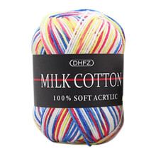 Colorful 50g Crochet Yarn Bundle, 100% Cotton Soft Knitting Yarn for Relaxation, Multicolor Worsted - Compatible with Mindfulness & Hand Knitting