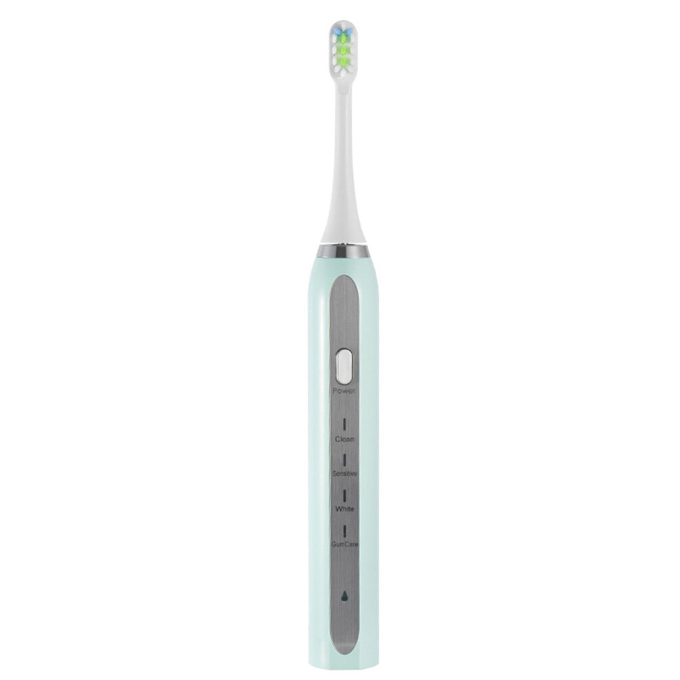 Yonrjhukm USB Charging Electric Toothbrush, Electric Toothbrush with 2 Brush Heads, Smart 4 Modes Timer Electric Toothbrush IPX7 Water Resistant