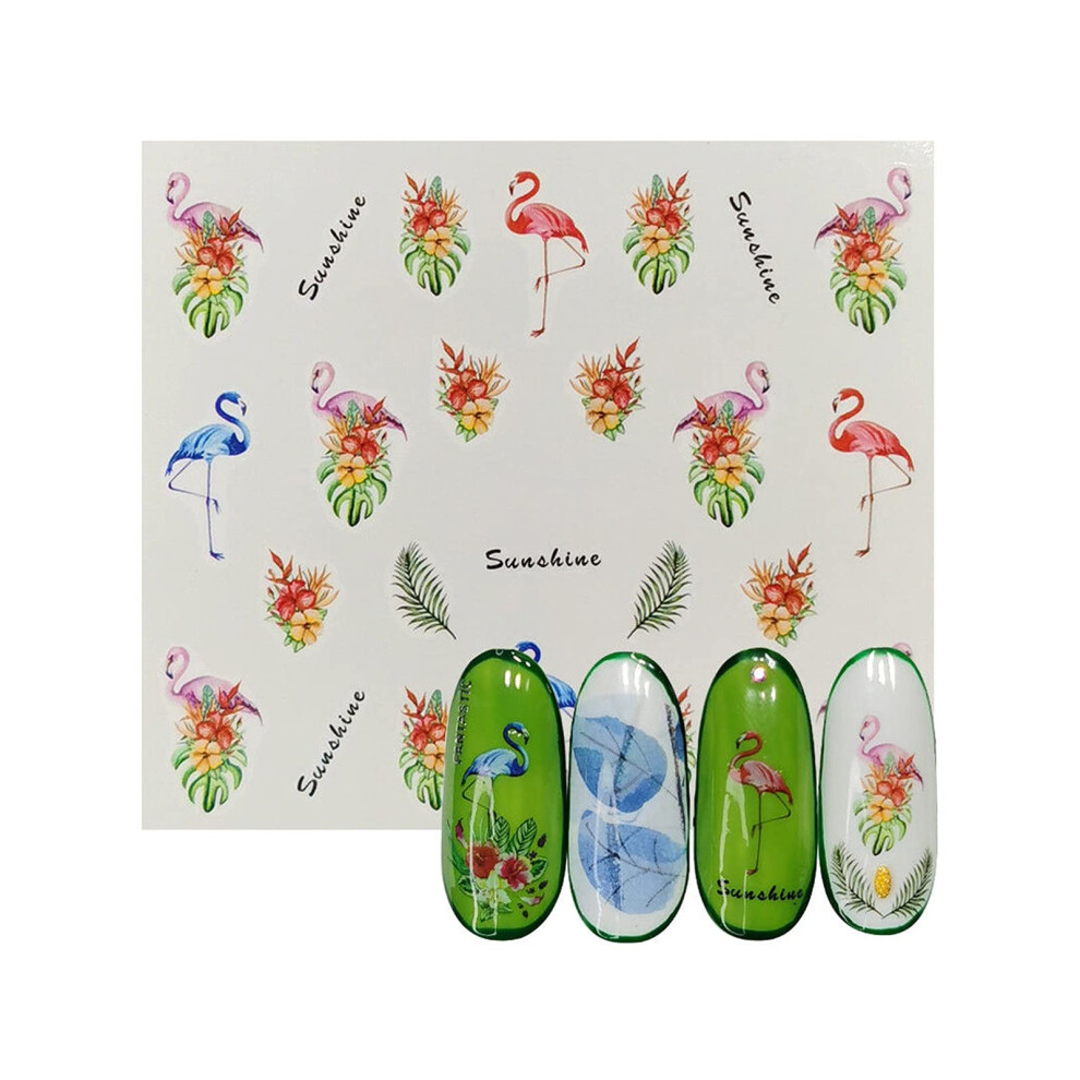 Water Transfer Nail Decals 3D Flower and Leaves Design for Manicure Nail Art 3026