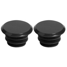 2pcs Bicycle Handlebar Plug Plastic Mountain Bike Grips End Covers (Black)