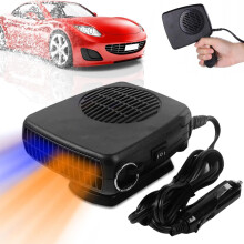 Kannettava autonlämmitin ajoneuvon tuulilasiin, auton sulatuslaite, 12V/24V-yhteensopivuus ja kaksoistoimintoinen lämmitys ja jäähdytys, kompakti