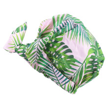 Shower Cap for Women Waterproof Oxford Cloth with Adjustable Satin Hair Tie Protects Hairline