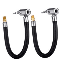 2 PCS Locking Air Chuck with Flexible Hose for Tire Inflator, Leak TwistOn to LockOn Adapter
